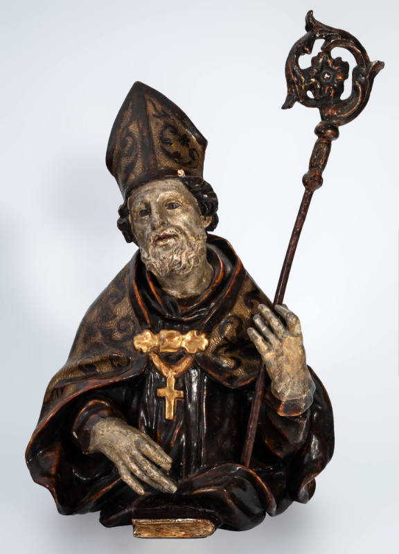 One of a pair of Mitered Saints