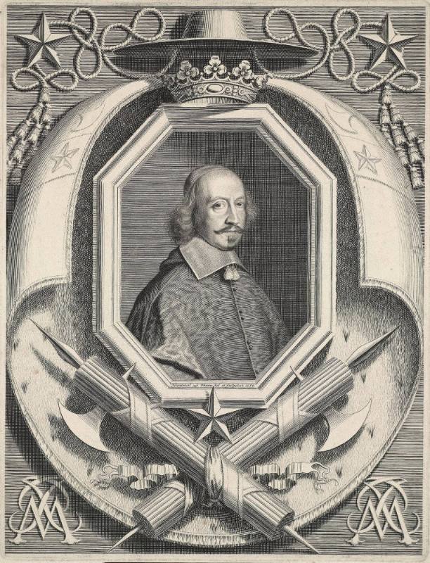 Portrait of Jules Mazarin, Cardinal and Minister of State of Louis XIV