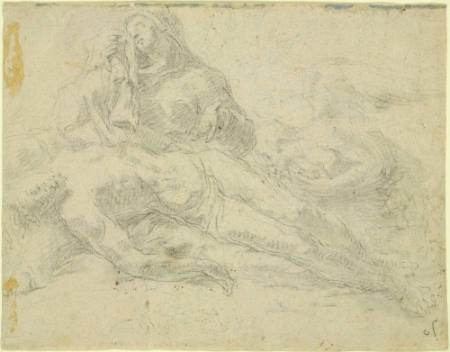 Dispute between Romans and Christians (front) Pieta (on reverse)