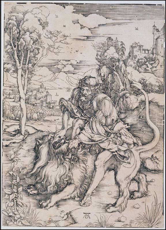 Samson Killing the Lion