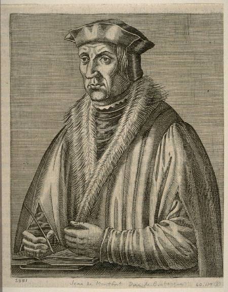 Jean de Montfort, Duc de Bretagne, from "Les Vrais Pourtraits et Vies des Hommes Illustrés" [True Portraits and Lives of Famous Men]