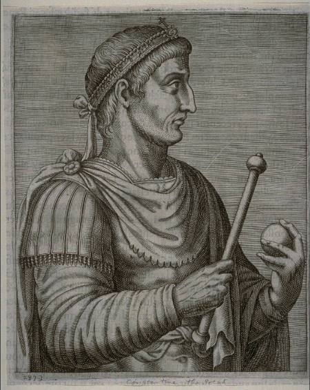 Constantine the Great, from "Les Vrais Pourtraits et Vies des Hommes Illustrés" [True Portraits and Lives of Famous Men]