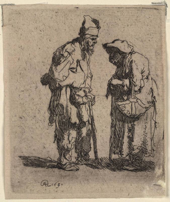 Beggar Man and Beggar Woman Conversing