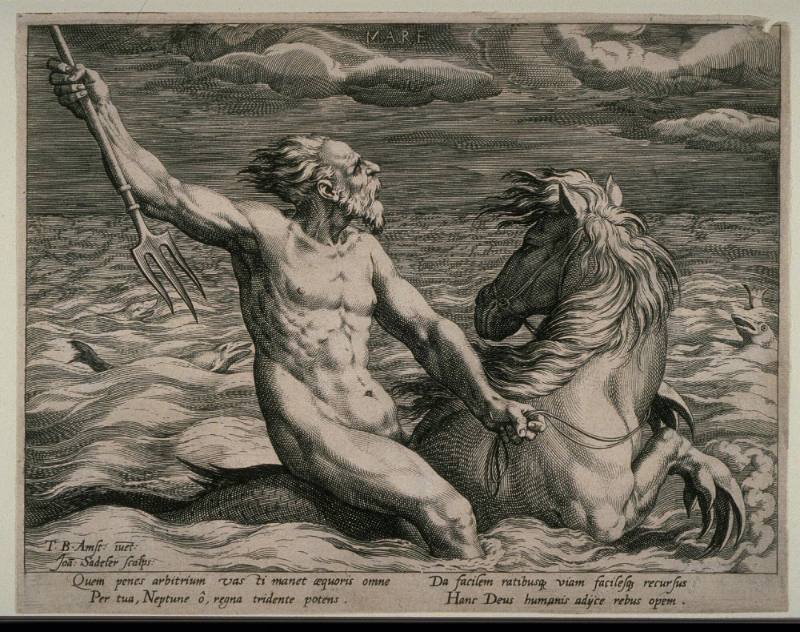 Water (Neptune with a Trident), from the series 