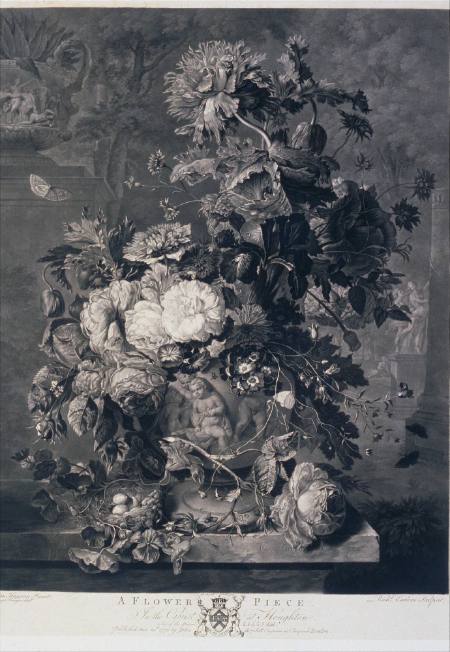 A Flower Piece, after the painting by Van Huysum