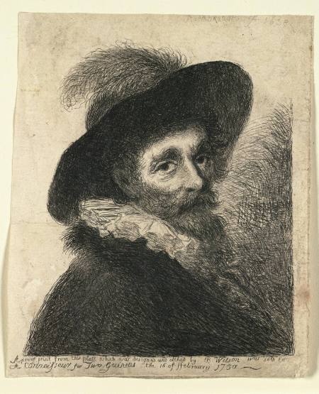 Head of a man -  in the style of Rembrandt