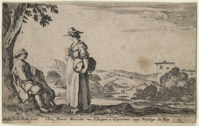 Seated Man and Peasant Woman