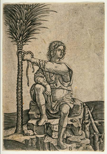 Young Man Seated by a Palm Tree