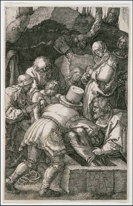 Deposition, or Entombment, from the Engraved Passion (Copperplate Passion), plate 13 of 16