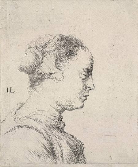 Bust of a Young Woman in Profile to Right