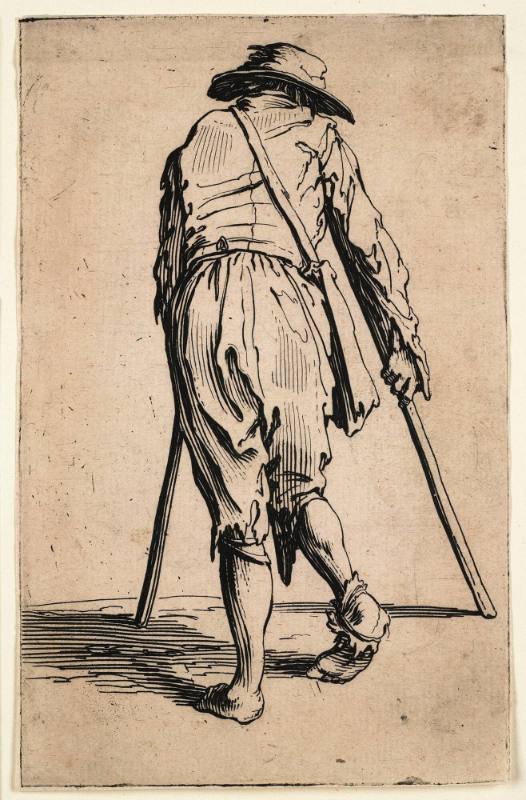 Le Mendiant aux Béguilles coiffé d'un Chapeau (Beggar crutch and hat)