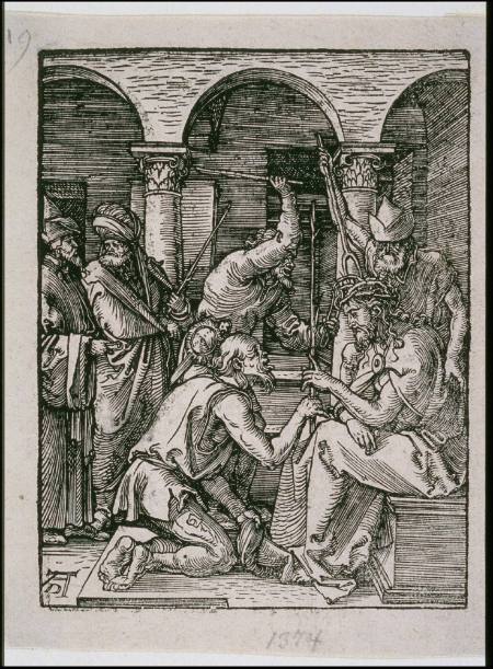 Christ Being Crowned with Thorns, from the Small Passion (later printing, c. 1540-50)