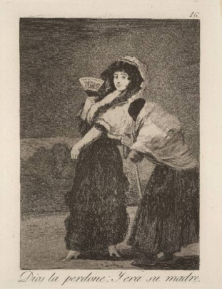 Dios la perdone—Y era su madre (God forgive her—it was her mother), plate 16 of "Los Caprichos"