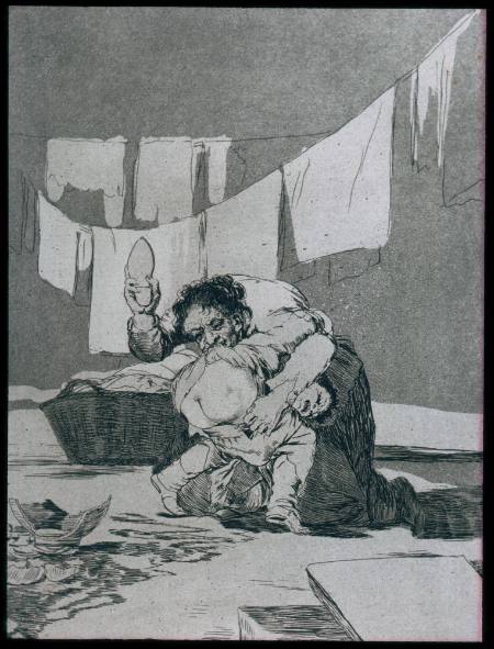 Si quebró el cantáro (If he broke the pitcher), plate 25 of "Los Caprichos"