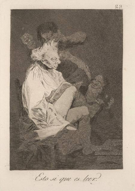 Esto si que es leer (This indeed is reading), plate 29 of "Los Caprichos"