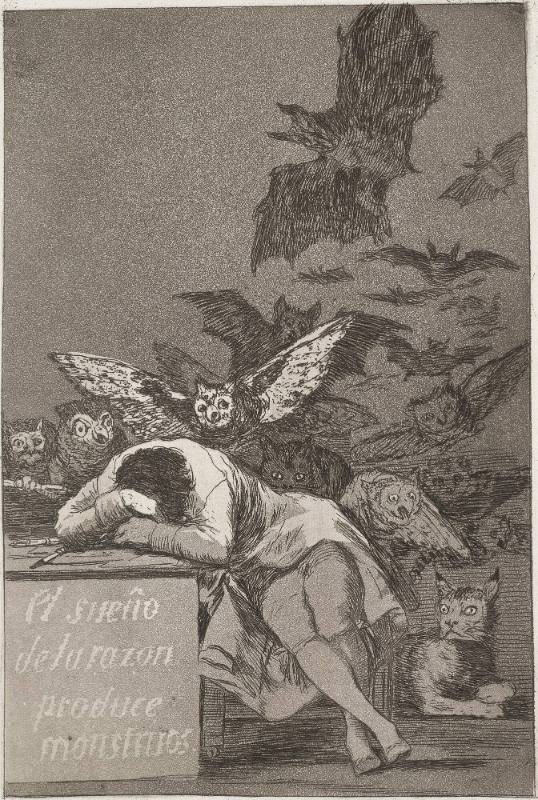 El sueño de la razon produce monstruos (The sleep of reason produces monsters), plate 43 of 