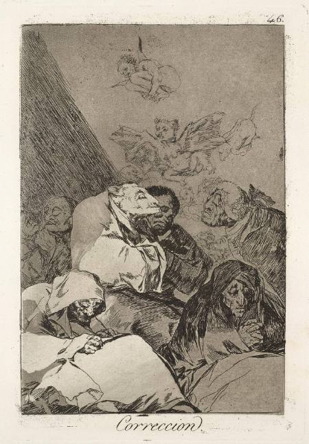 Correccion (Correction), plate 46 of "Los Caprichos"