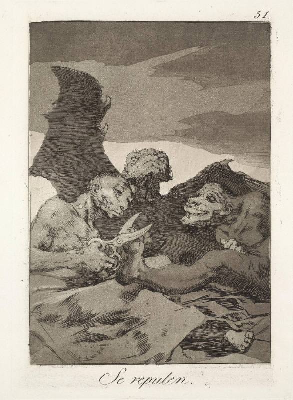 Se repulen (They pare their own nails), plate 51 of 