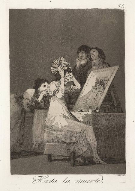 Hasta la muerte (Until death), plate 55 of "Los Caprichos"
