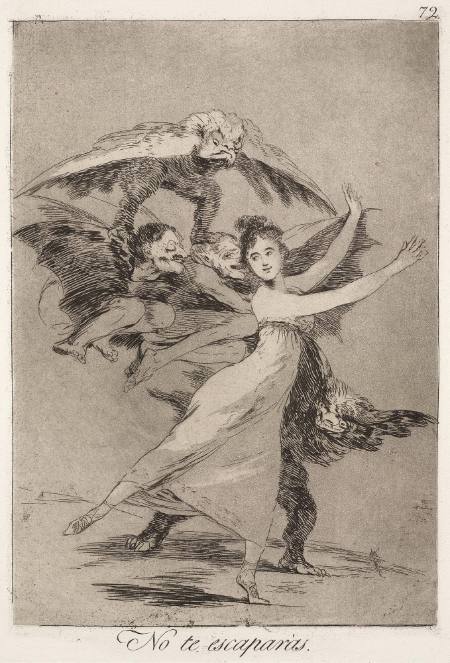 No te escaparás (You will not escape), plate 72 of "Los Caprichos"