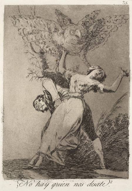 No hay quien nos desate? (Is there no one to untie us?), plate 75 of "Los Caprichos"