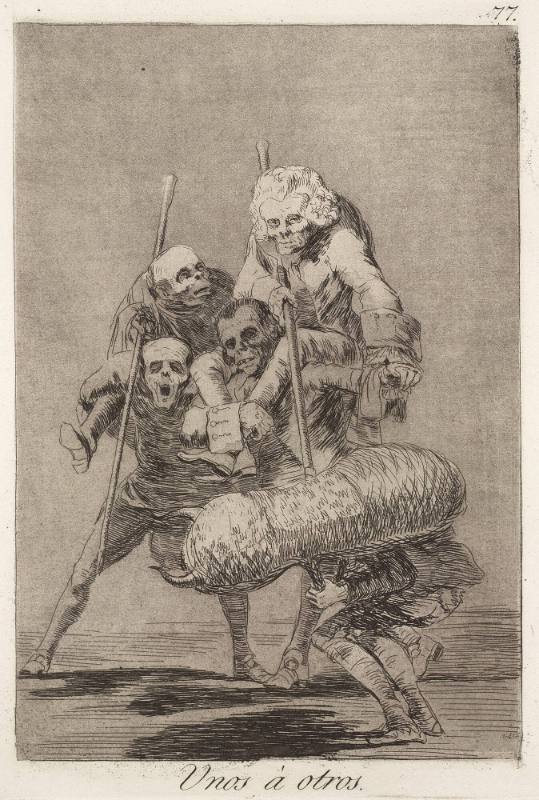 Unos á otros (One to the other), plate 77 of 