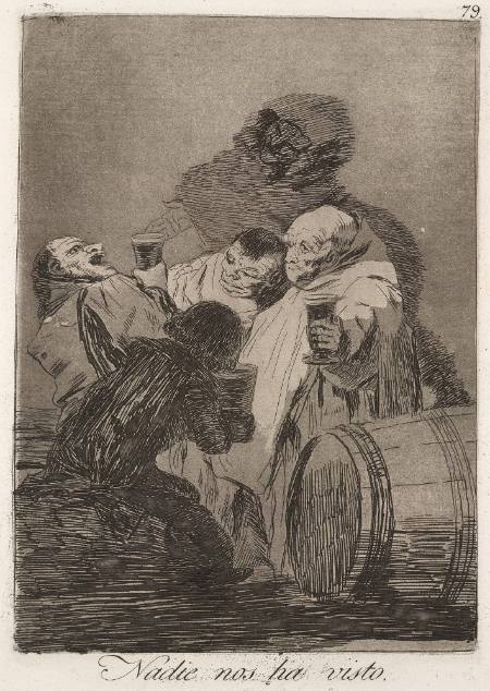 Nadie nos ha visto (No one saw us), plate 79 of "Los Caprichos"