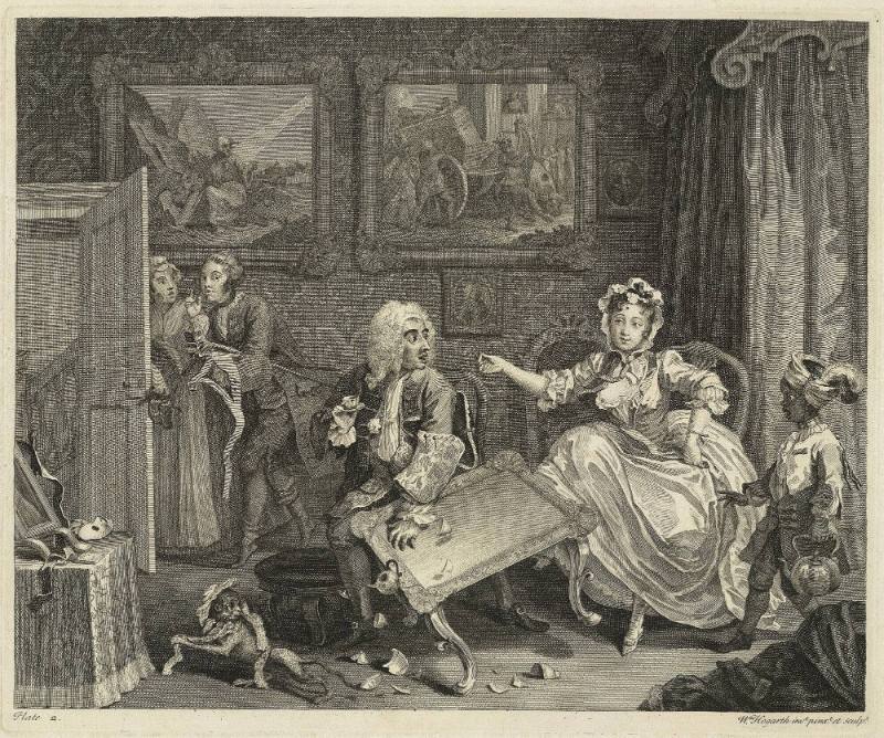 A Harlot's Progress, Plate 2