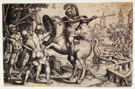 Horatius Cocles Defending the Bridgehead of Rome against the Army of Lars Porsena
