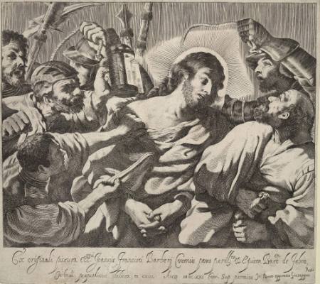 Jesus being taken prisoner by Lamplight