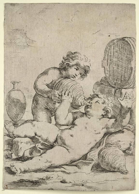 The Bacchanale with Two Putti