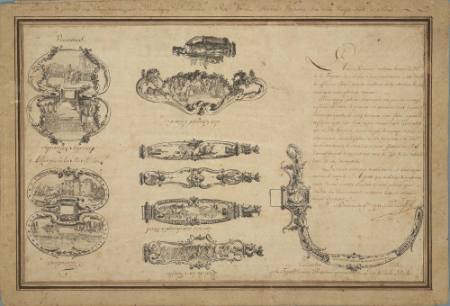 Dessin par Montigny, fourbisseur, de l'épée qui devai être offerte à La Fayette par l'Armée parisienne (1791) [Sword given to La Fayette by the Parisian Army]