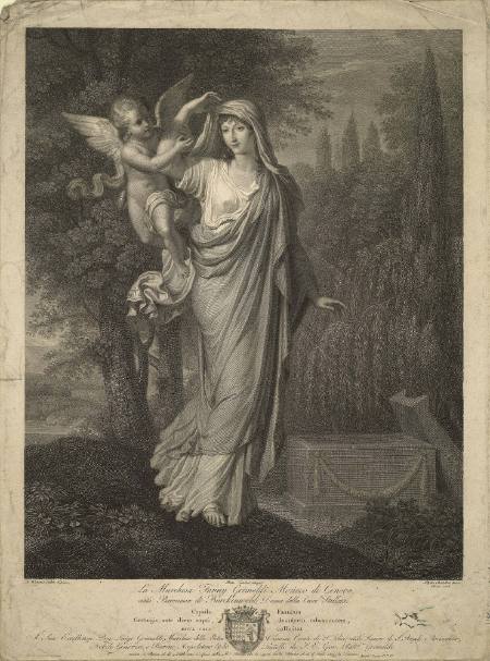 La Marchesa Fanny Grimaldi at the Tomb of her Husband