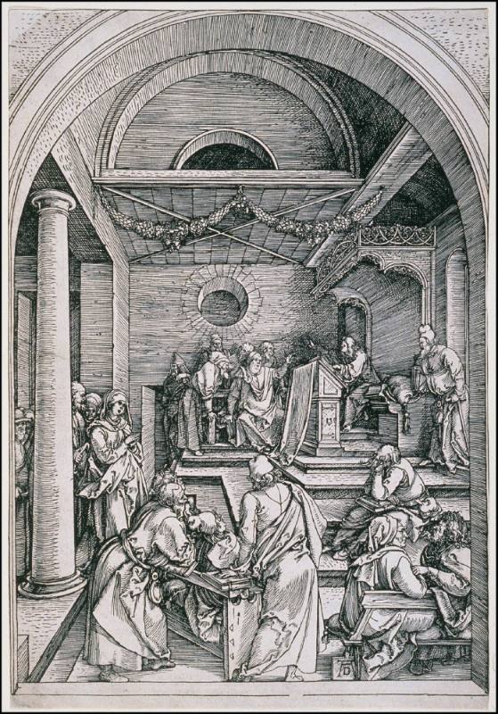Christ among the Doctors in the Temple, from the Life of the Virgin (published 1511)