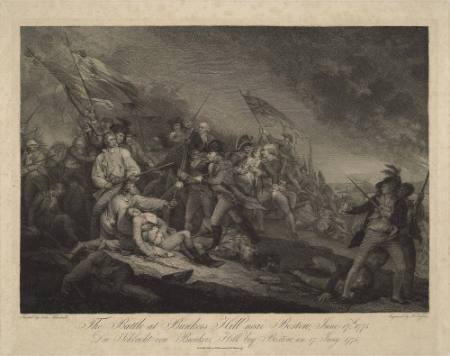 The Battle at Bunker (sic) Hill near Boston, June 17th 1775