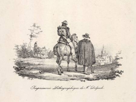 A Wounded Soldier Being Led on Horseback