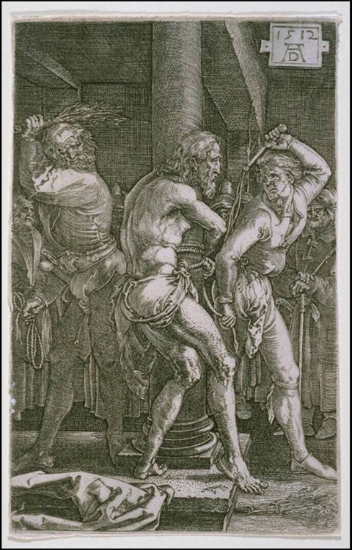 Flagellation, from the Engraved Passion, reverse copy