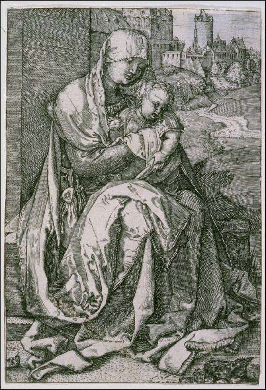 Maria an der Stadtmauer (The Virgin seated by a Wall), reverse copy