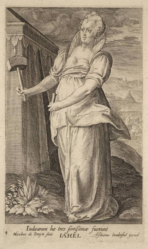 Jael, Plate VI from the Nine Worthies (Female)