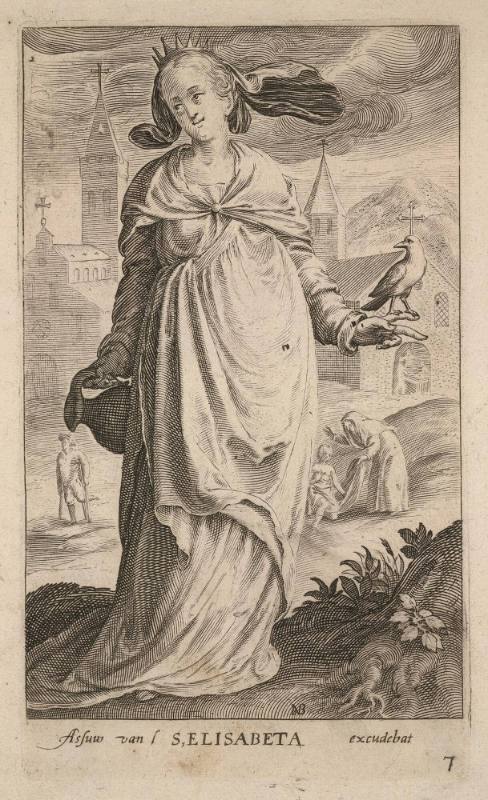 St Elisabeta, Plate IX from The Nine Worthies (Female)