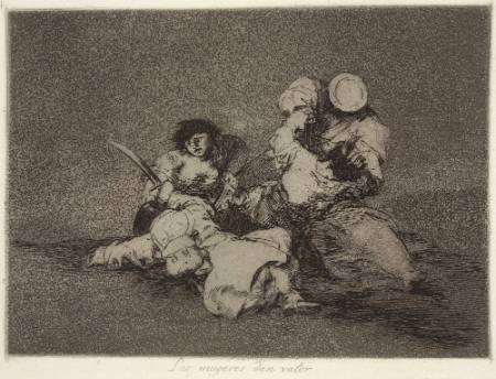 Las mugeres dan valor (The women give courage), Plate 4 of "The Disasters of War"