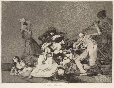 Y son fieras (And they are like wild beasts), Plate 5 of "The Disasters of War"
