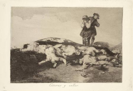 Enterrar y callar (Bury them and keep quiet),  Plate 18 of "The Disasters of War", 1863