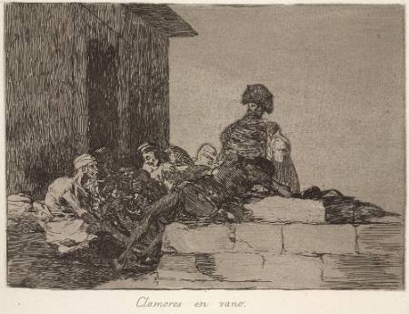 Clamores en vano (Vain laments), Plate 55 of "The Disasters of War"
