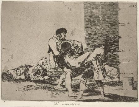 Al cementerio (To the cemetery), Plate 56 of "The Disasters of War"