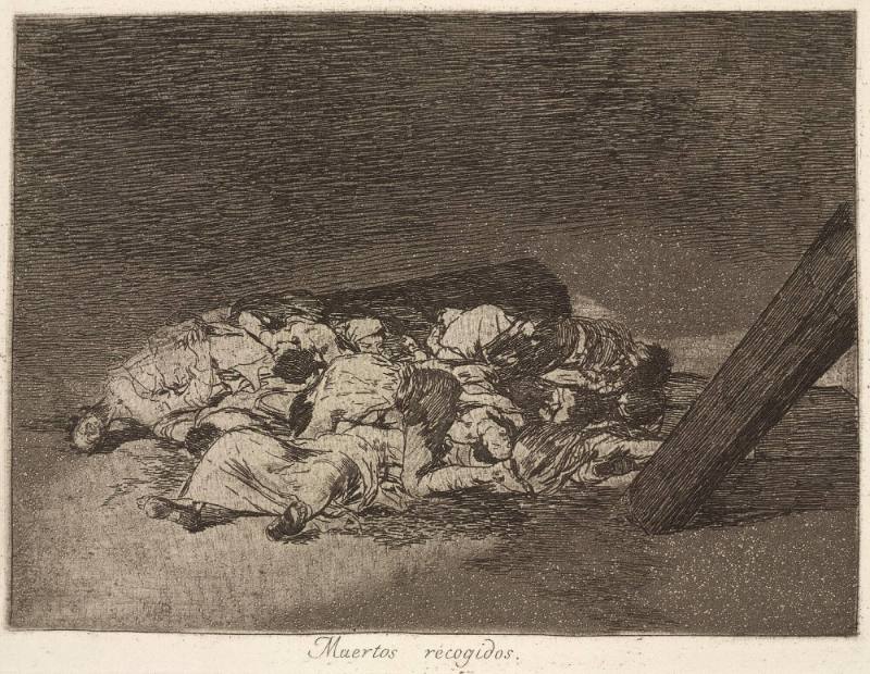 Muertos recogidos (A collection of dead men), Plate 63 of 