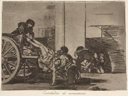 Carretadas al cementerio (Cartloads for the Cemetery), Plate 64 of "The Disasters of War"