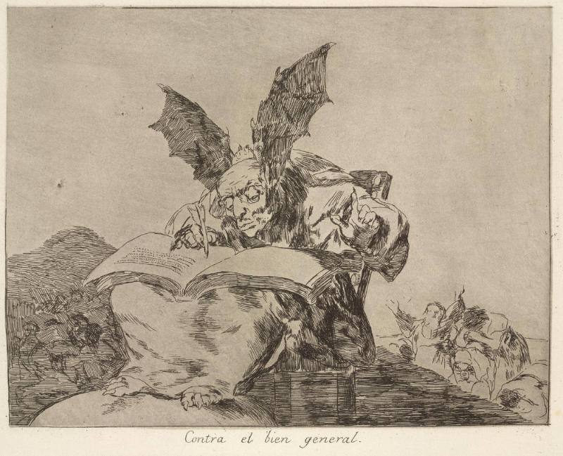 Contra el bien general (Against the common good), plate 71 from the series Los Desastres de la Guerra (The Disasters of War)