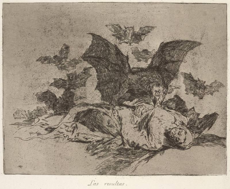 Las resultas (The consequences), Plate 72 of 