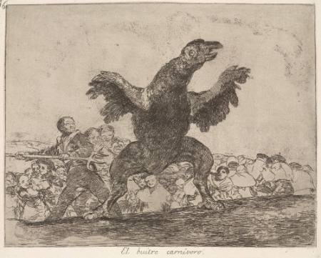 El buitre carnívoro (The carniverous vulture), Plate 76 of "The Disasters of War"